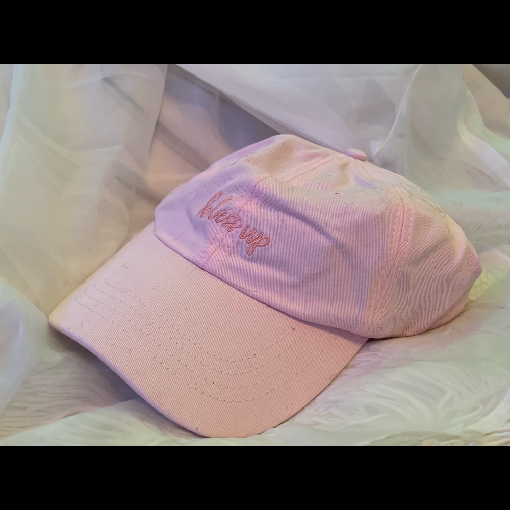 BLESS UP pink baseball hat